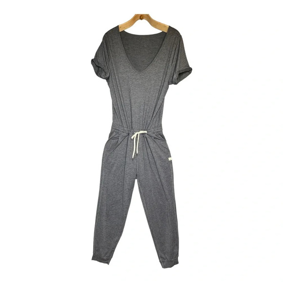 Vuori Women's All Day Jumpsuit in Azure Heather. Sz: L - Picture 3 of 7